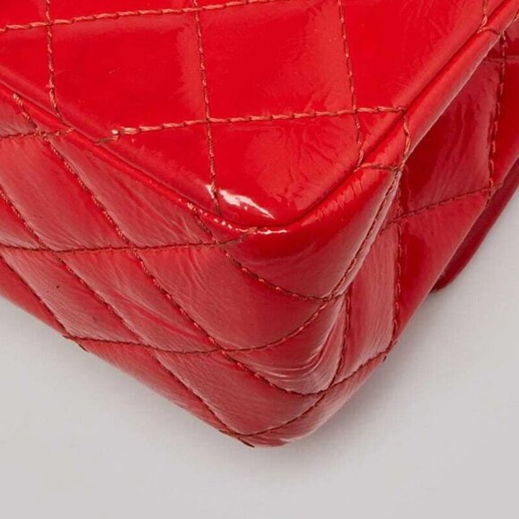 Chanel Red 2.55 Reissue Quilted Patent Leather 226 Flap Bag - Picture 6 of 12
